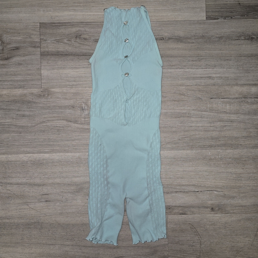 Poster Girl Turquoise Romper